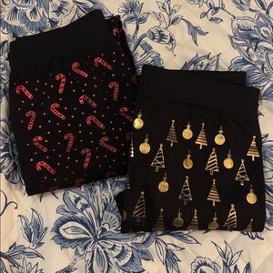 Target Holiday Leggings 2 Pair
